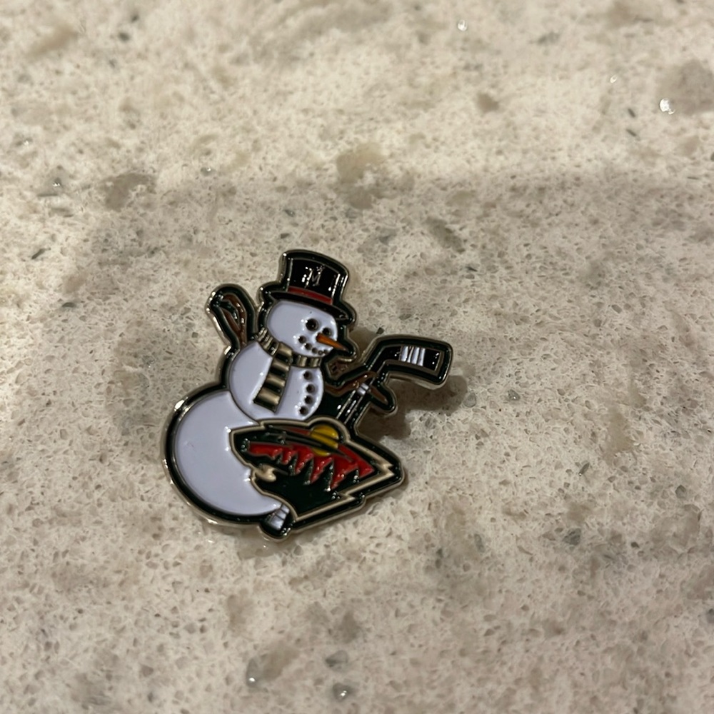MN Wild Snowman pin